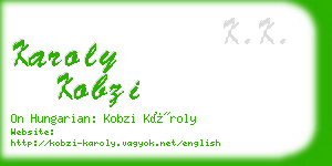 karoly kobzi business card